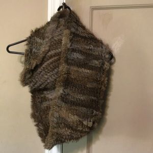 Real Fur Josie Natori infinity scarf